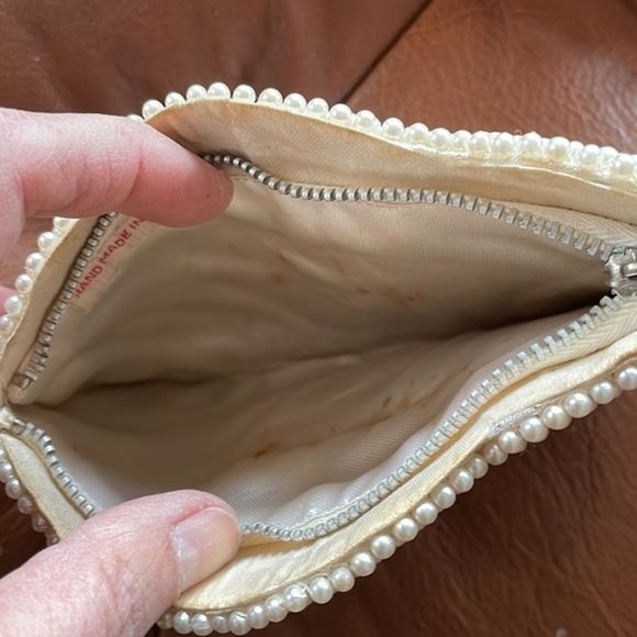 Handmade in Japan Faux Pearl and Beaded Small Evening Clutch. Refer to photos. - Picture 5 of 5